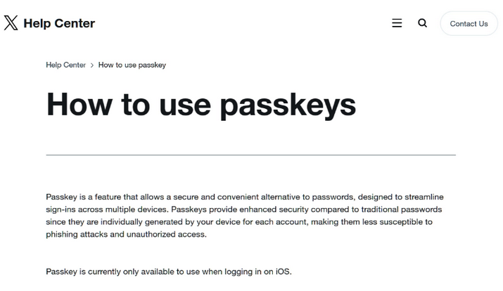 丰顺苹果维修店铺分享iOS用户如何通过通行密钥(Passkey)登录 